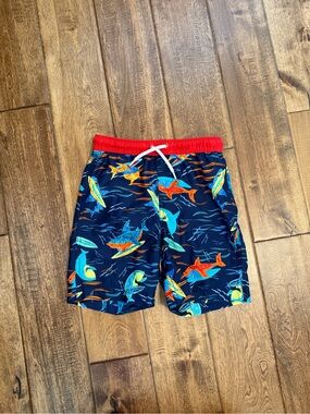 Lands' End Boys swim trunks with Sharks